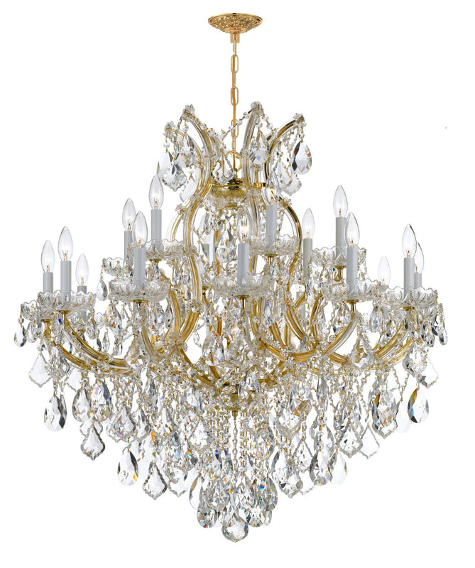Crystorama 4418-CL-MWP Maria Theresa 19 Light Hand Cut Crystal Chandelier
