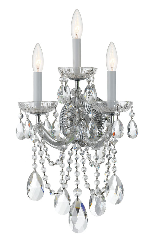 Crystorama 4423-CL-S Maria Theresa 3 Light Swarovski Strass Crystal Wall Mount - Parent