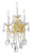 Crystorama 4423-CL-S Maria Theresa 3 Light Swarovski Strass Crystal Wall Mount