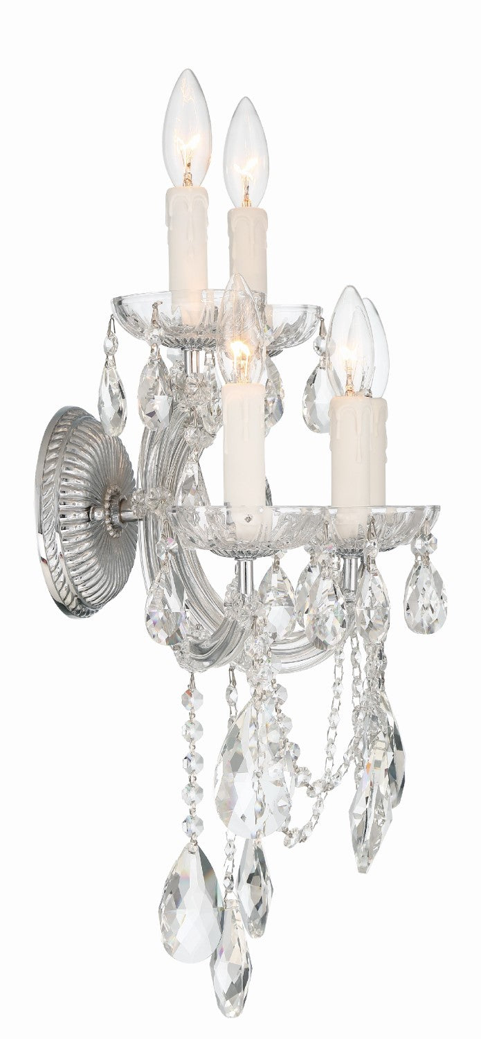 Crystorama 4425-CL-MWP Maria Theresa 5 Light Hand Cut Crystal Wall Mount - Parent
