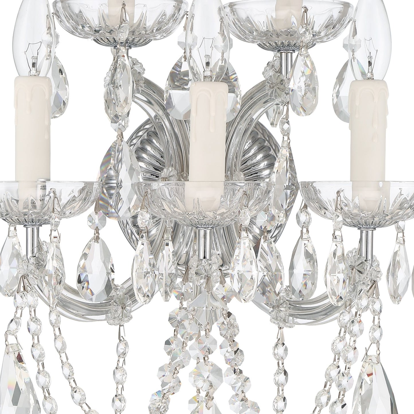 Crystorama 4425-CL-MWP Maria Theresa 5 Light Hand Cut Crystal Wall Mount - Parent