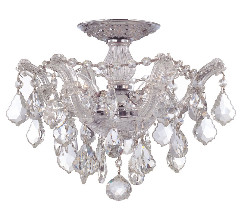 Crystorama 4430-CL-MWP Maria Theresa 3 Light Hand Cut Crystal Ceiling Mount - Parent