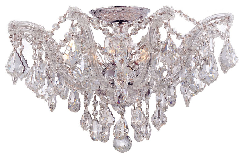 Crystorama 4437-CL-MWP Maria Theresa 5 Light Hand Cut Crystal Ceiling Mount - Parent