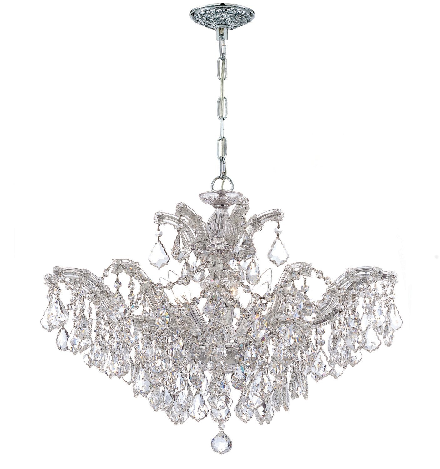 Crystorama 4439-CL-MWP Maria Theresa 6 Light Hand Cut Crystal Chandelier - Parent