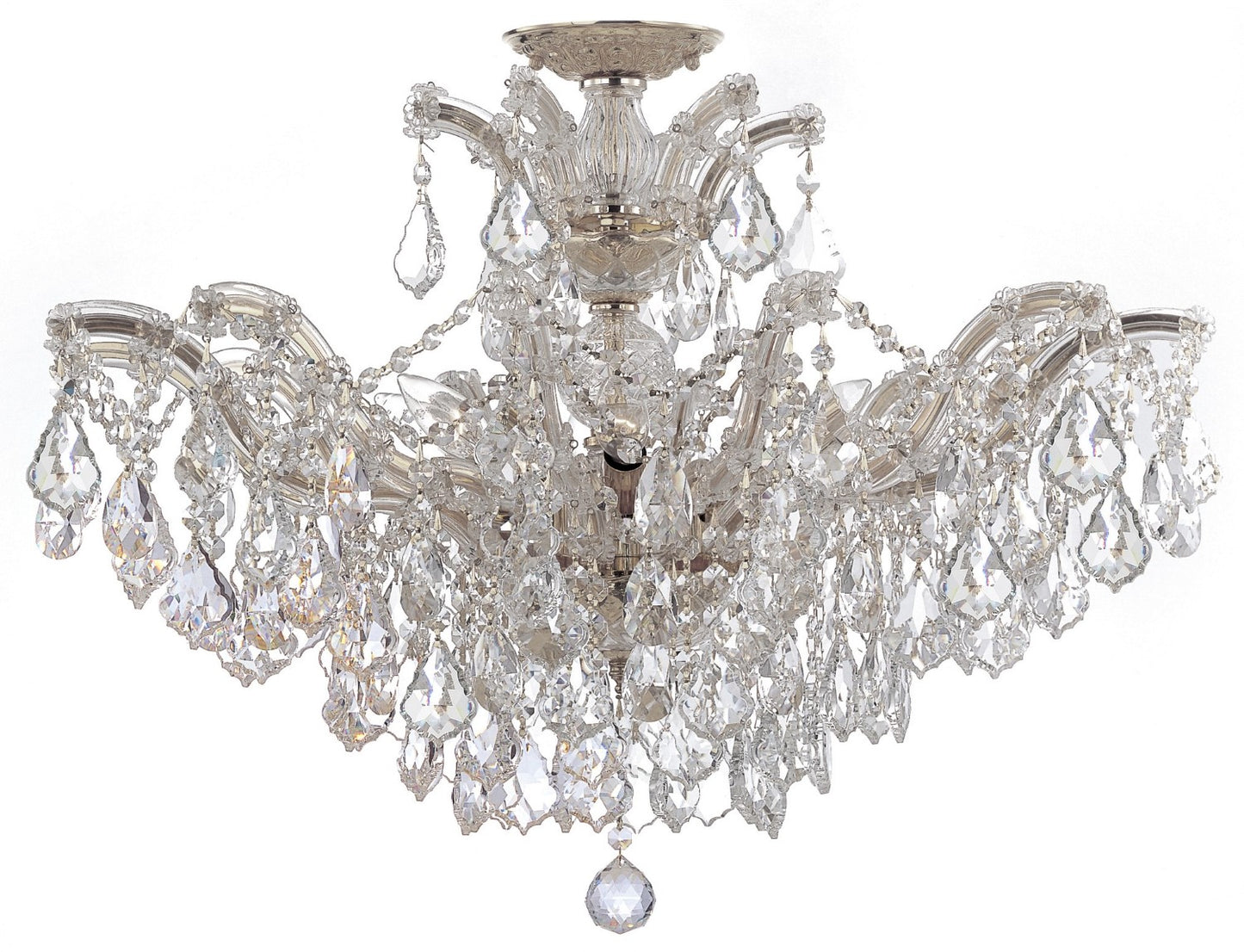 Crystorama 4439-CL-MWP_CEILING Maria Theresa 6 Light Hand Cut Crystal Ceiling Mount - Parent