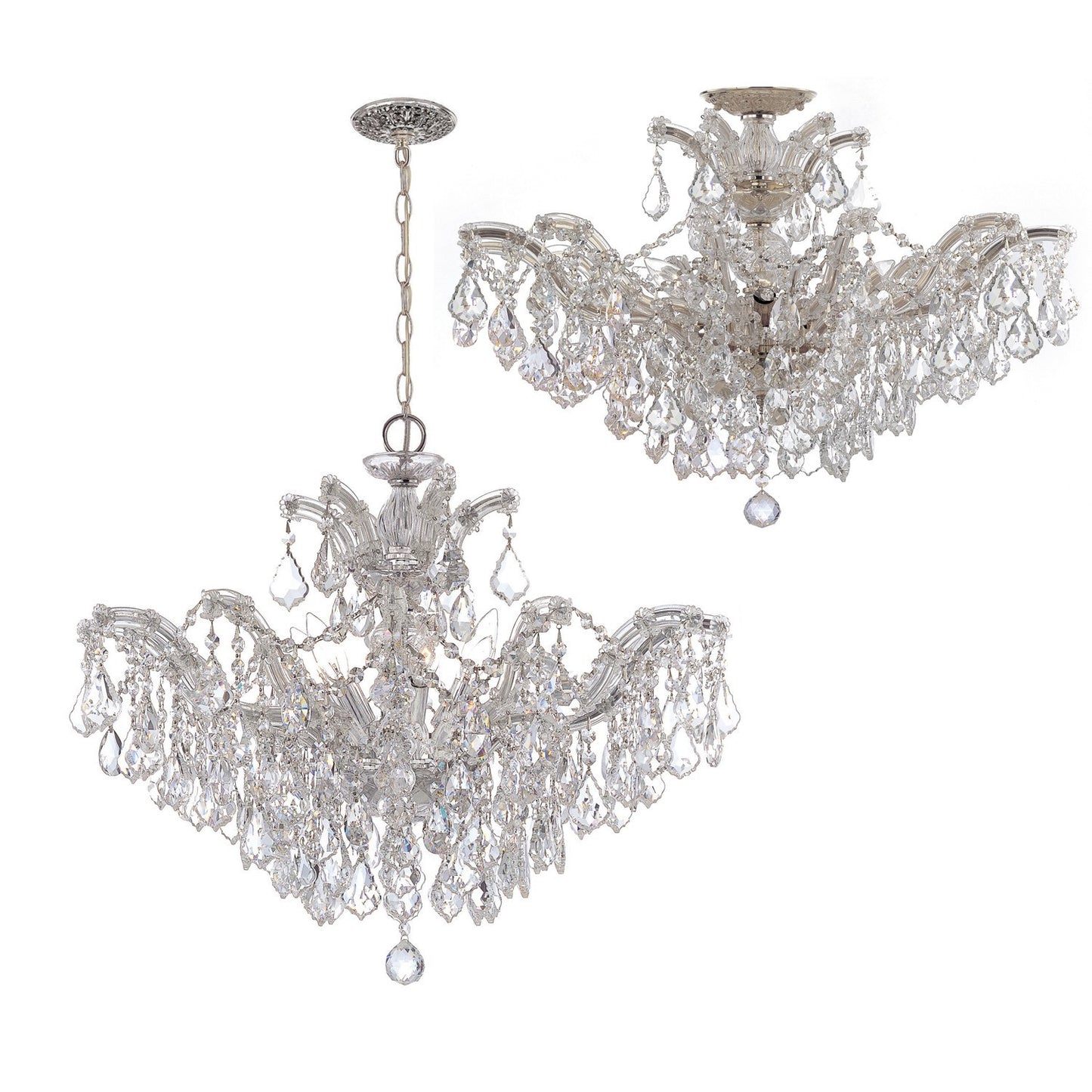 Crystorama 4439-CL-S Maria Theresa 6 Light Swarovski Strass Crystal Chandelier - Parent