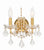 Crystorama 4452-GA-CL-MWP Filmore 2 Light Hand Cut Crystal Wall Mount - Antique Gold