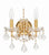 Crystorama 4452-GA-CL-MWP Filmore 2 Light Hand Cut Crystal Wall Mount - Antique Gold
