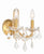 Crystorama 4452-GA-CL-MWP Filmore 2 Light Hand Cut Crystal Wall Mount - Antique Gold