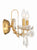 Crystorama 4452-GA-CL-MWP Filmore 2 Light Hand Cut Crystal Wall Mount - Antique Gold