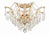 Crystorama 4457-GA-CL-MWP Filmore 5 Light Hand Cut Crystal Ceiling Mount - Antique Gold