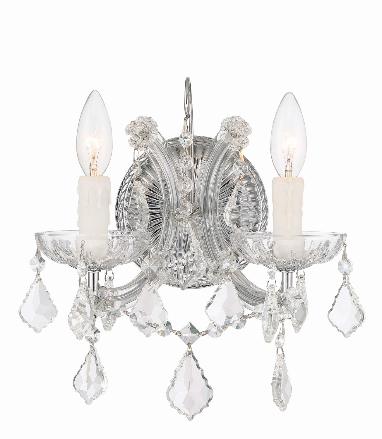 Crystorama 4472-CL-MWP Maria Theresa 2 Light Hand Cut Crystal Wall Mount - Parent