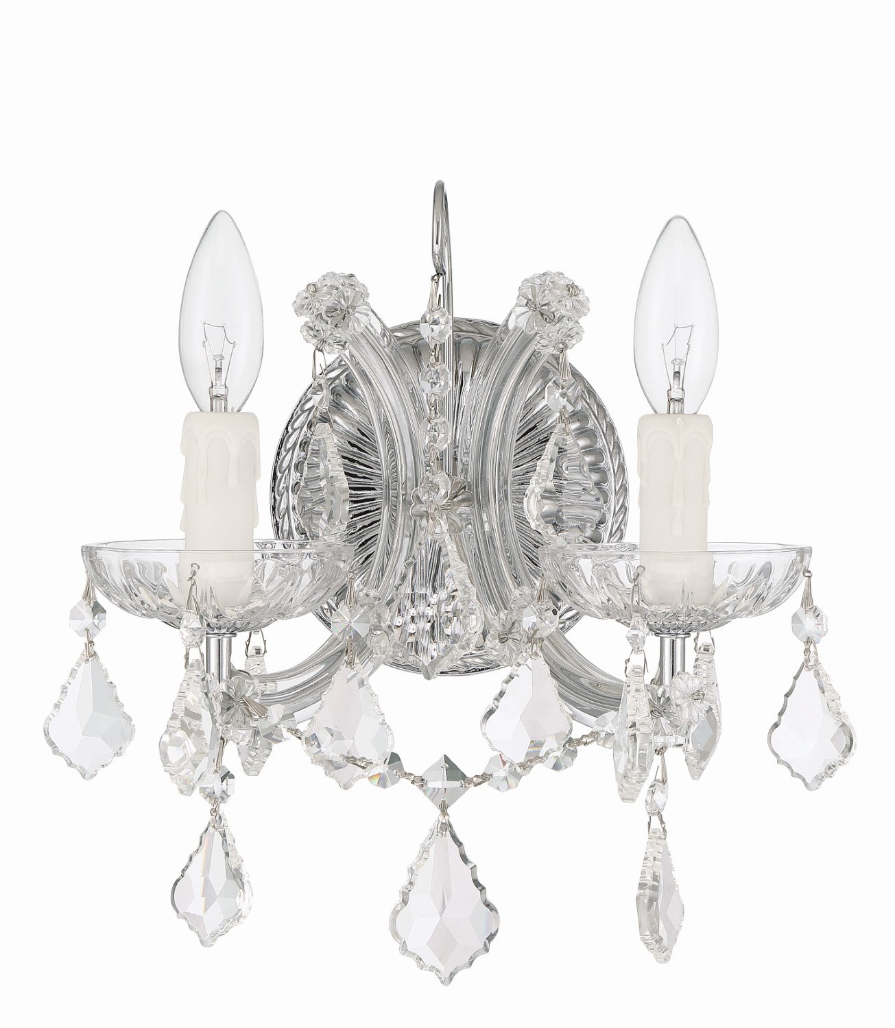 Crystorama 4472-CL-MWP Maria Theresa 2 Light Hand Cut Crystal Wall Mount - Parent