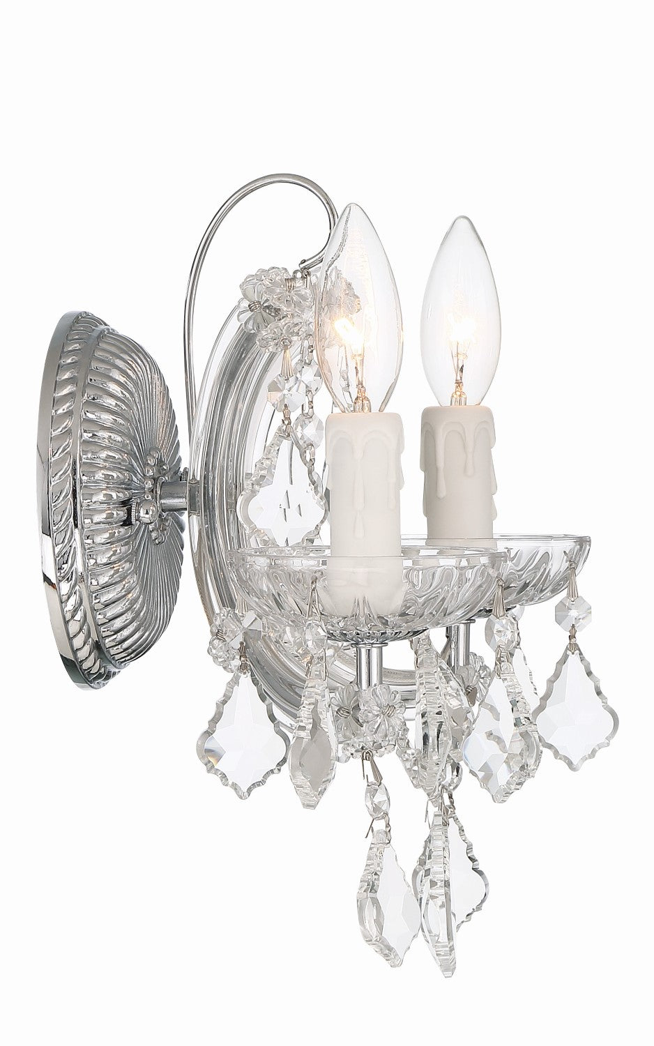 Crystorama 4472-CL-MWP Maria Theresa 2 Light Hand Cut Crystal Wall Mount - Parent