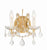 Crystorama 4472-CL-S Maria Theresa 2 Light Swarovski Strass Crystal Wall Mount