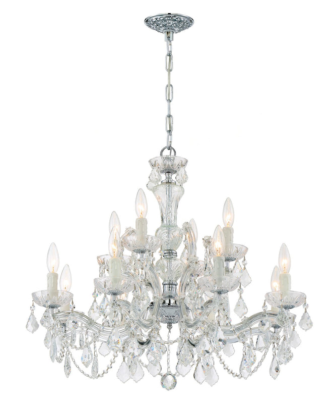 Crystorama 4479-CL-MWP Maria Theresa 12 Light Hand Cut Crystal Chandelier - Parent