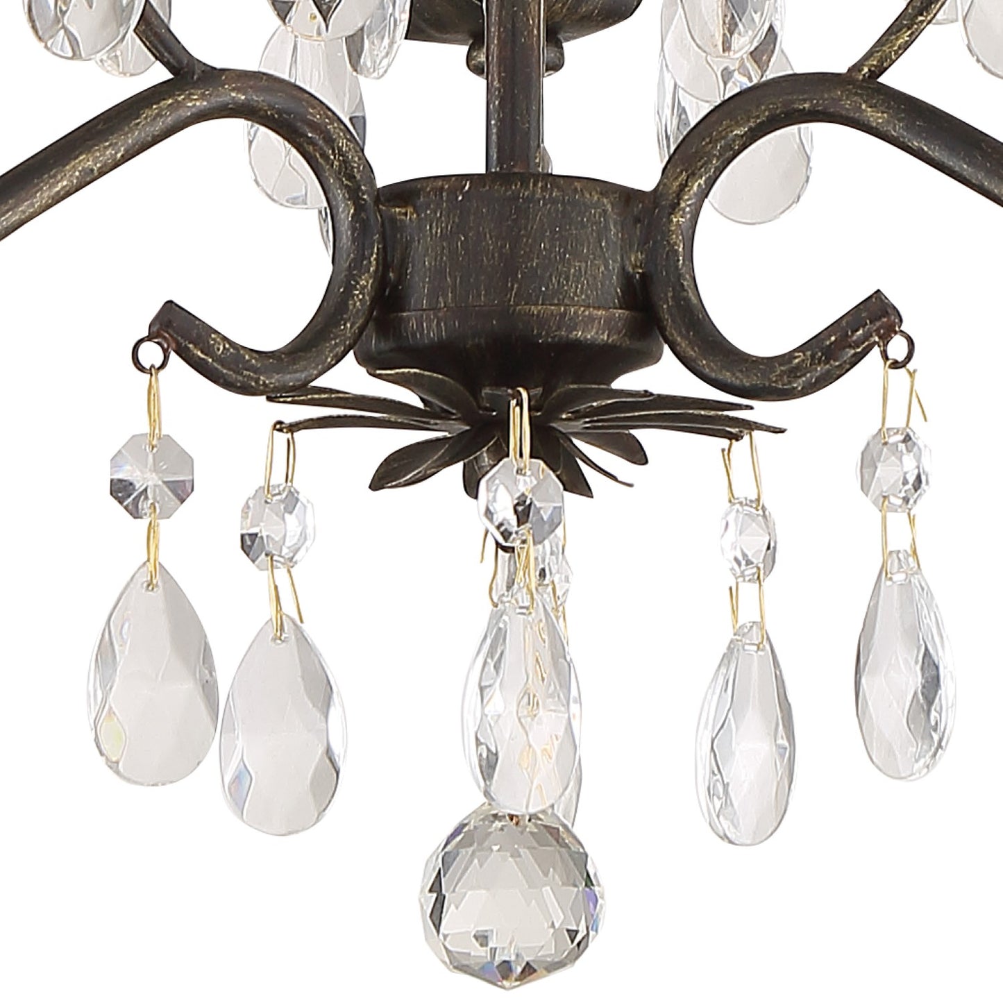 Crystorama 4534-EB-CL-MWP Paris Market 3 Light Mini Chandelier - English Bronze