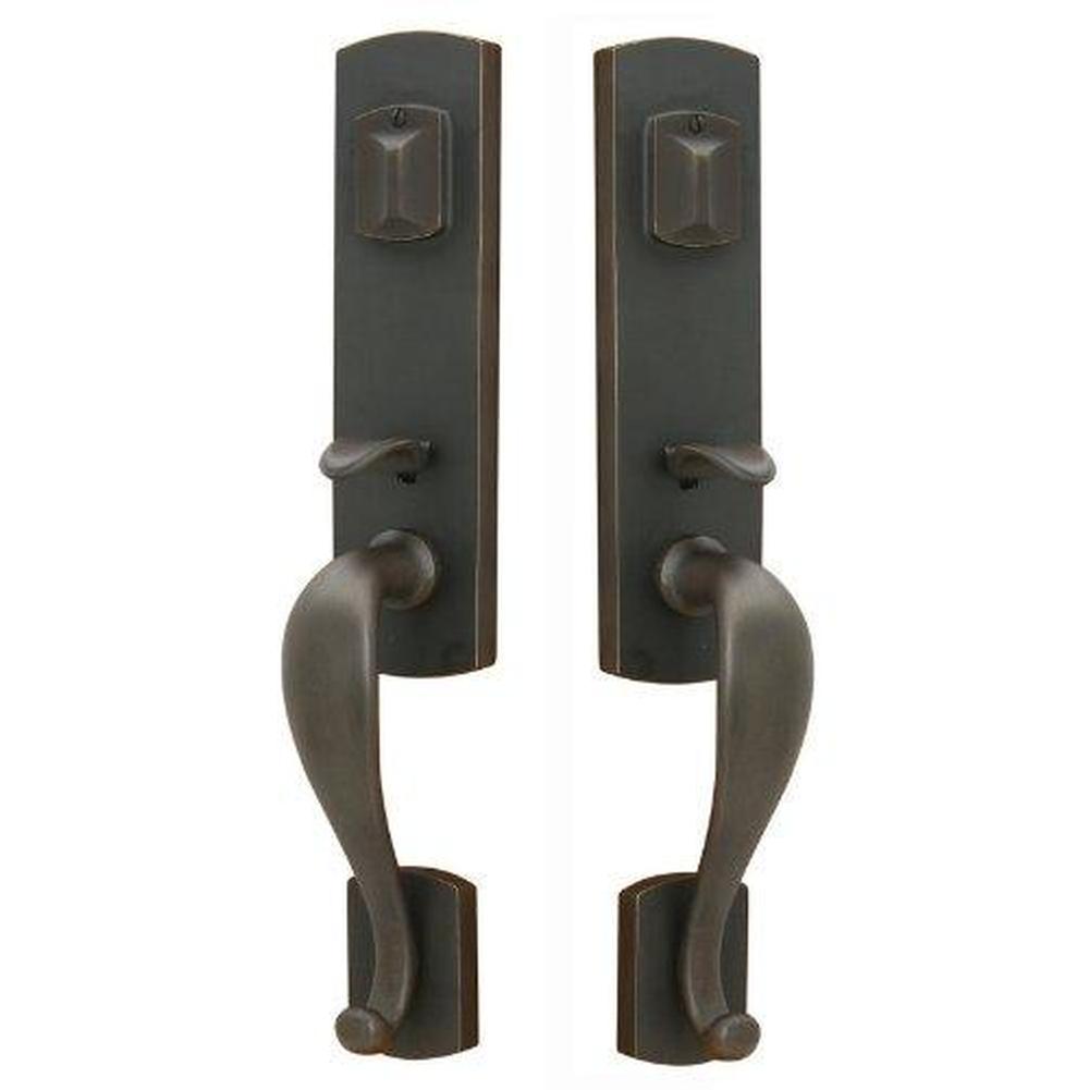 Emtek 454828 Logan Arch Mono. Grip by Grip , Double Cyl.