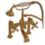 Barclay 4601-MC Elephant Spout Hand Shower 6 Mounts Cross Holders