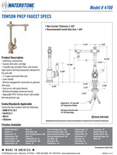 Load image into Gallery viewer, Waterstone 4700-4 Towson Prep Faucet 4pc. Suite