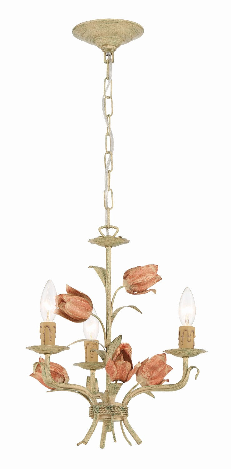 Crystorama 4803-SR Southport 3 Light Mini Chandelier - Sage Rose