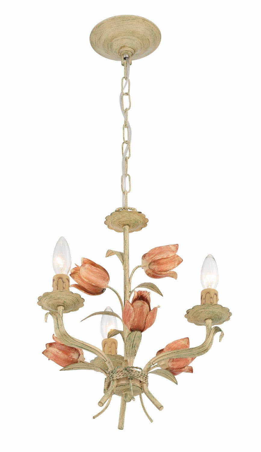 Crystorama 4803-SR Southport 3 Light Mini Chandelier - Sage Rose