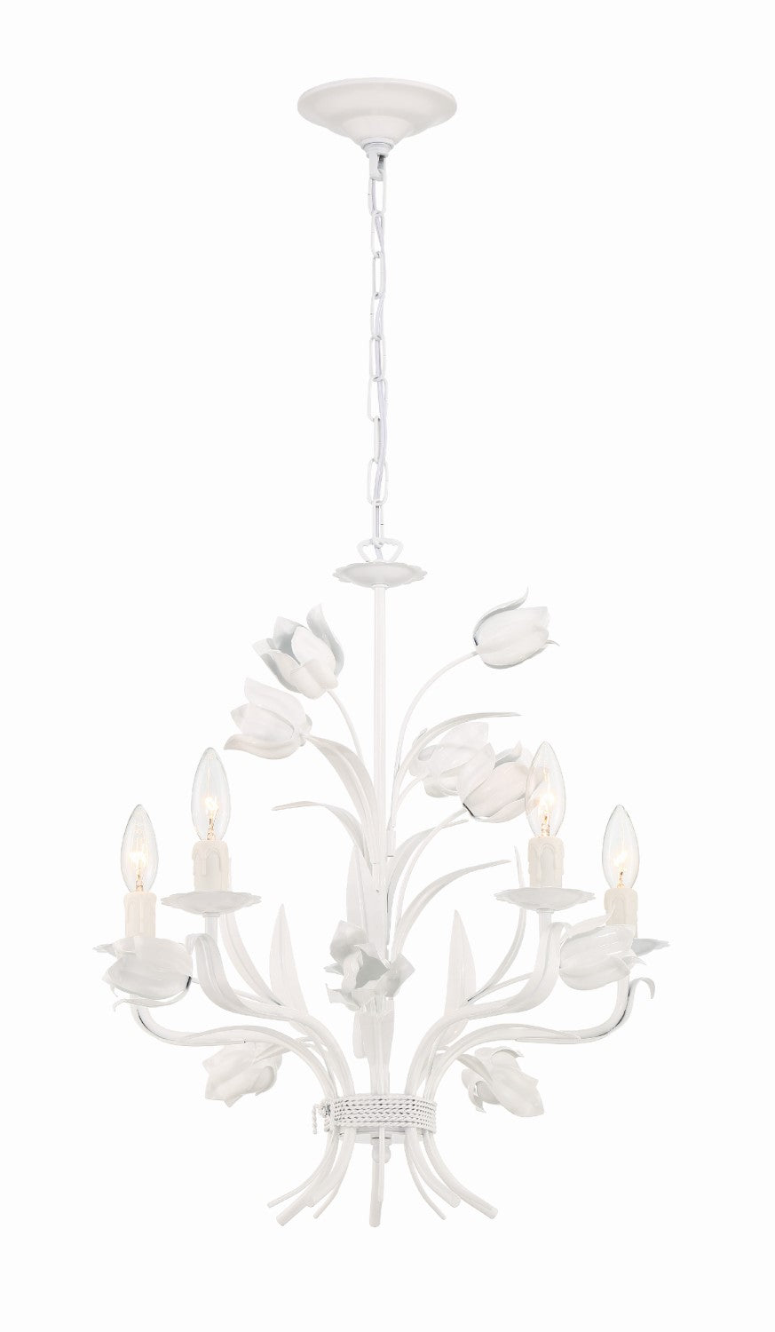 Crystorama 4815-WW Southport 5 Light Chandelier - Wet White