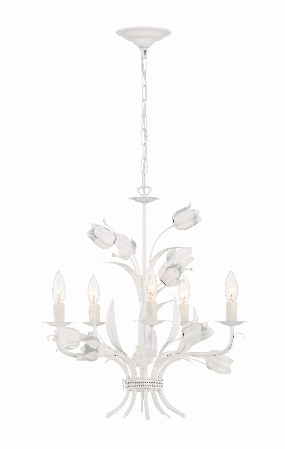 Crystorama 4815-WW Southport 5 Light Chandelier - Wet White