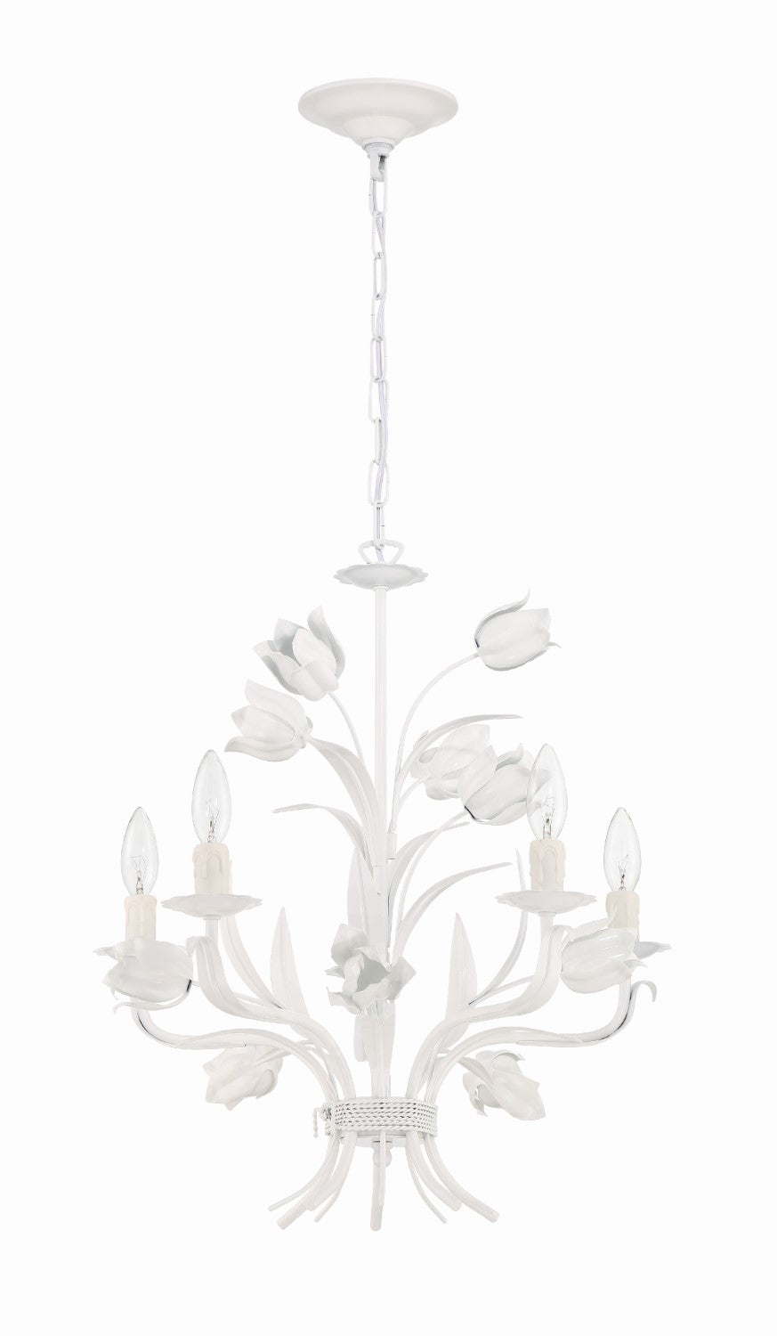 Crystorama 4815-WW Southport 5 Light Chandelier - Wet White