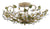 Crystorama 4840-CT Josie 5 Light Ceiling Mount - Champagne Green Tea