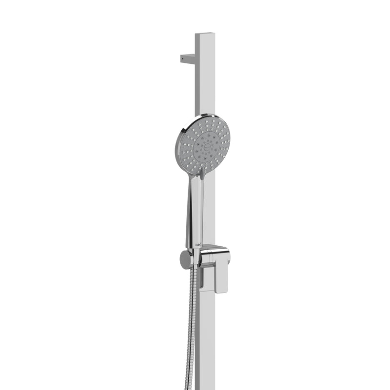 Riobel 4843C-WS Handshower Set With 32" Slide Bar and 4-Function Handshower