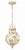 Crystorama 4845-CT Josie 3 Light Mini Chandelier - Champagne Green Tea