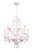 Crystorama 4856-WW Lola 5 Light Chandelier - Wet White