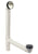 Westbrass 493244H Illusionary Overflow 12 in. and 4 in. Sch. 40 PVC Bath Waste and Overflow with Tip-Toe Bath Drain