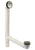 Westbrass 493244H Illusionary Overflow 12 in. and 4 in. Sch. 40 PVC Bath Waste and Overflow with Tip-Toe Bath Drain