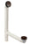 Westbrass 493244H Illusionary Overflow 12 in. and 4 in. Sch. 40 PVC Bath Waste and Overflow with Tip-Toe Bath Drain