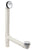 Westbrass 493244H Illusionary Overflow 12 in. and 4 in. Sch. 40 PVC Bath Waste and Overflow with Tip-Toe Bath Drain