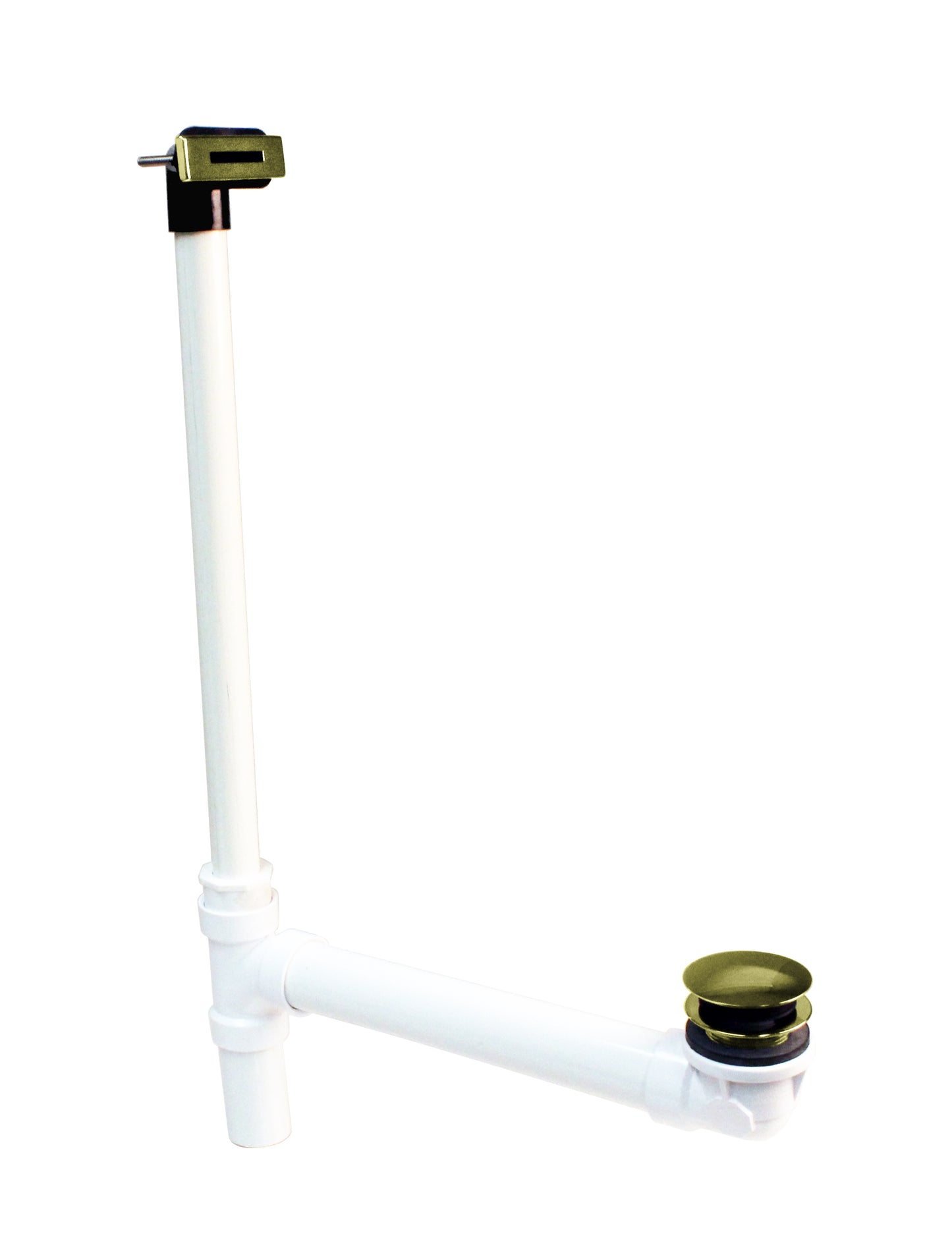 Westbrass 493244SLD Low Profile Sch. 40 PVC Tub Waste, with ADA Approved Tip-Toe Drain and Linear Overflow - Parent