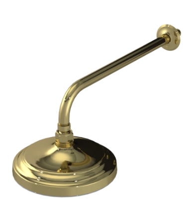 Rubinet 4F023 8 Shower Head With Wall Mount 12 Shower Arm Flange