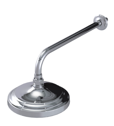 Rubinet 4F023 8 Shower Head With Wall Mount 12 Shower Arm Flange