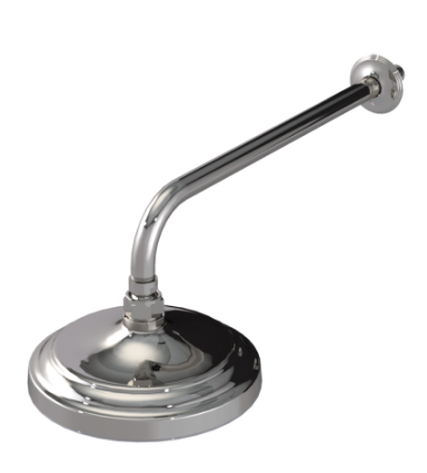 Rubinet 4F023 8 Shower Head With Wall Mount 12 Shower Arm Flange