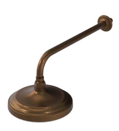 Rubinet 4F023 8 Shower Head With Wall Mount 12 Shower Arm Flange