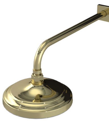 Rubinet 4F024 8 Shower Head With Wall Mount 12 Shower Arm Flange