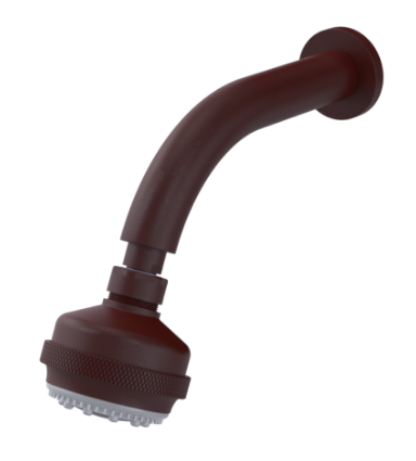 Rubinet 4F030 3 Function Shower Head with Wall Mount 8 Shower Arm And Flange