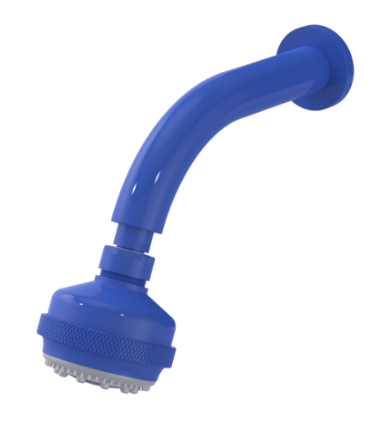 Rubinet 4F030 3 Function Shower Head with Wall Mount 8 Shower Arm And Flange