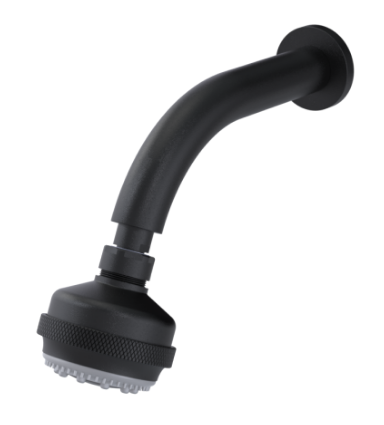 Rubinet 4F030 3 Function Shower Head with Wall Mount 8 Shower Arm And Flange