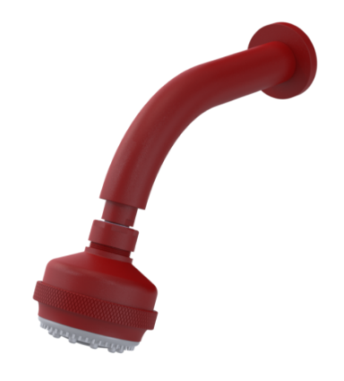 Rubinet 4F030 3 Function Shower Head with Wall Mount 8 Shower Arm And Flange