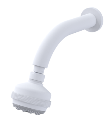 Rubinet 4F030 3 Function Shower Head with Wall Mount 8 Shower Arm And Flange