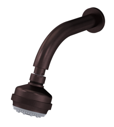 Rubinet 4F030 3 Function Shower Head with Wall Mount 8 Shower Arm And Flange