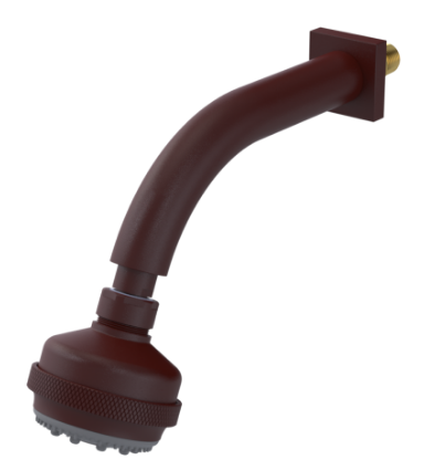 Rubinet 4F031 3 Function Shower Head with Wall Mount 8 Shower Arm And Flange